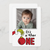 Er ist ein Gemeiner 1. Geburtstag Dankeskarte (Vorne/Hinten)