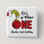 Er ist ein Gemeiner | Grinch Birthday Button (Vorderseite)