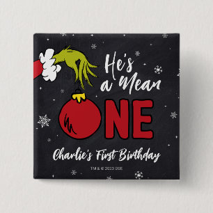 Er ist ein Gemeiner   Grinch Geburtstag Button