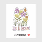 Er ist ein moderner Osterflorenaufkleber Aufkleber (Blatt)