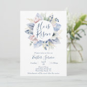 Er ist ein Osterdienst der Blumenkranken Einladung (Stehend Vorderseite)