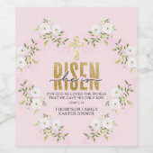 Er ist ein religiöser Christlicher Zitat aus rosaf Weinetikett (Einzelnes Label)