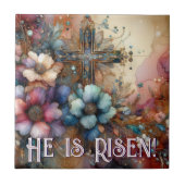 Er ist ein Risen-Skript-Wasserfarbkreuz Fliese (Vorderseite)
