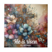 Er ist ein Risen-Skript-Wasserfarbkreuz Fliese (Vorderseite)