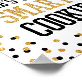 Er ist ein Smart Cookie Grad Party-Zeichen Poster (Ecke)