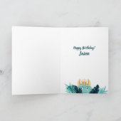 Er ist ein Wild One Blue Monster & Tropical Jungle Karte (Innenseite)