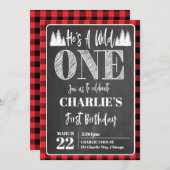 Er ist ein Wild One Boys First Birthday Party Einl Einladung (Vorne/Hinten)