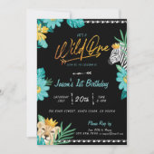 Er ist ein Wild One Tropical Dschungel Tribal zum  Einladung (Vorderseite)