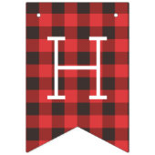 Er ist ein Wilder | Kariert erster Geburtstag Wimpelkette (Zweite Fahne)