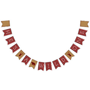 Er ist ein wilder   karierter erster Geburtstag Wimpelkette