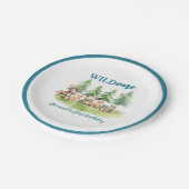 Er ist ein Wildtier - Waldtiere 1. Geburtstag Pappteller (Schrägansicht)