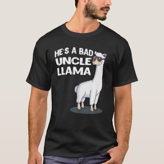 Er ist eine Familie von Bad Onkel Llama zum Geburt T-Shirt (Vorderseite)