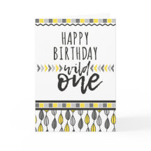 Er ist eine "Wild One Birthday Card"