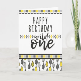 Er ist eine "Wild One Birthday Card" Karte