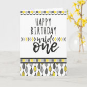 Er ist eine "Wild One Birthday Card" Karte (Gelbe Blume)