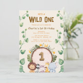 Er ist eine wilde Einladung zum Geburtstag (Stehend Vorderseite)