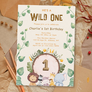 Er ist eine wilde Einladung zum Geburtstag