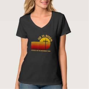 Er ist erregt Freude an der Auferstehung Retro Vin T-Shirt