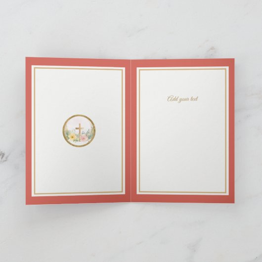 Er ist erwischt" Happy Oaster - anpassbare religiö (Innenseite)