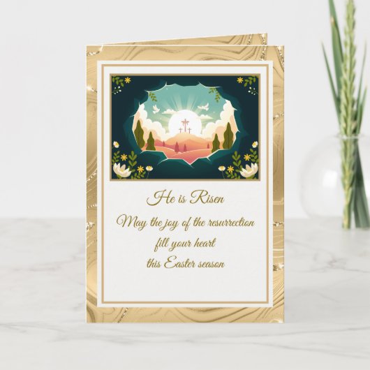 Er ist erwischt" Happy Oaster - anpassbare religiö (Vorderseite)