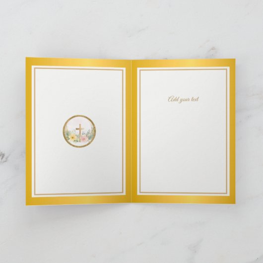 Er ist erwischt" Happy Oaster - anpassbare religiö (Innenseite)