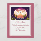 Er ist erwischt" Happy Oaster - anpassbare religiö Postkarte (Vorderseite)