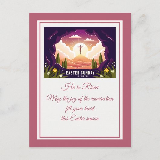 Er ist erwischt" Happy Oaster - anpassbare religiö Postkarte (Vorderseite)