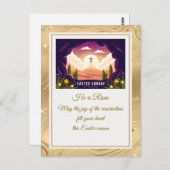 Er ist erwischt" Happy Oaster - anpassbare religiö Postkarte (Vorne/Hinten)