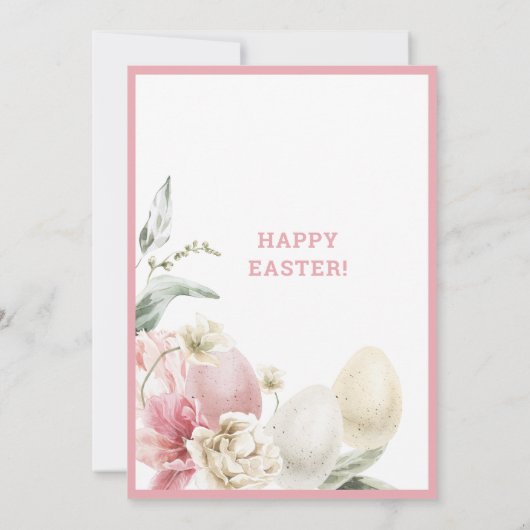 Er ist erwischt | Wasserfarbkreuz | Osterkarte Einladung (Rückseite)