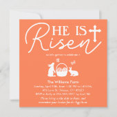 Er ist Gastgeber der Osterfeier in Risen Einladung (Vorderseite)