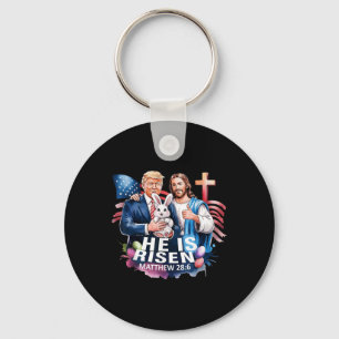 Er ist gefeuert Jesus Funny Trump US Flag Happy Schlüsselanhänger