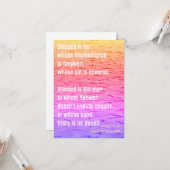 Er ist gesegnet karte (Vorderseite/Rückseite Beispiel)