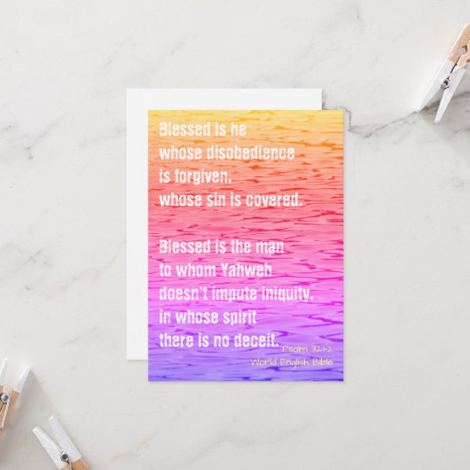 Er ist gesegnet karte (Vorderseite/Rückseite Beispiel)