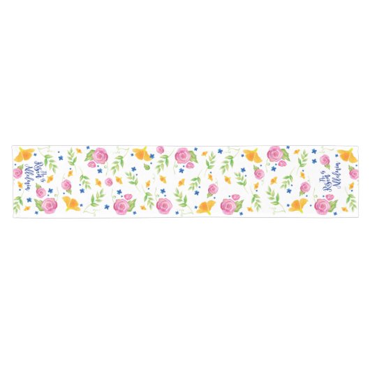 Er ist gestiegenes Ostern Kurzer Tischläufer (Horizontal)