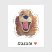 Er ist glücklich aufkleber (Blatt)