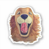 Er ist glücklich aufkleber (Vorderseite)