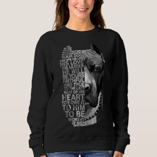 Er ist Ihr Freund Ihr Partner Ihr Hund Pitbull Pe Sweatshirt