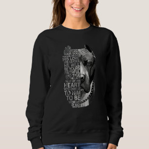 Er ist Ihr Freund Ihr Partner Ihr Hund Pitbull Sweatshirt