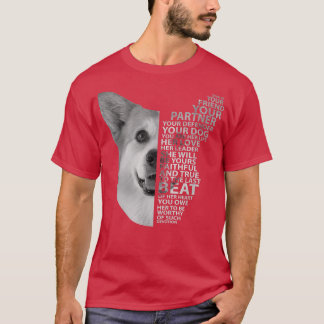 Er ist Ihr Freund Partner Verteidiger Corgi Mama C T-Shirt