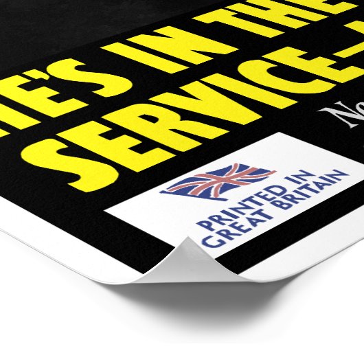 Er ist im stillen Dienst - oder? — WWII Poster (Ecke)