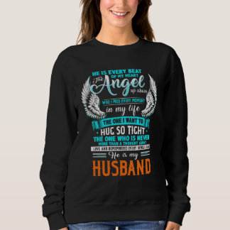 Er ist jeder Schlag meines Herzens, der Engel über Sweatshirt