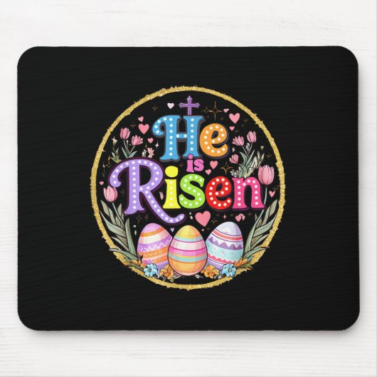 Er ist Jesus Christlich Bibel Verse Ostern Wom ris Mousepad (Vorne)