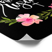 Er ist Jesus Christlich glücklicher Osterblütenkri Poster (Ecke)