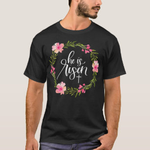 Er ist Jesus Christlich glücklicher Osterblütenkri T-Shirt