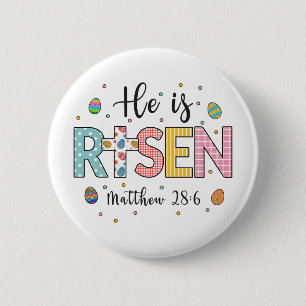 Er ist Jesus Christlich glücklicher Ostern Risen Button