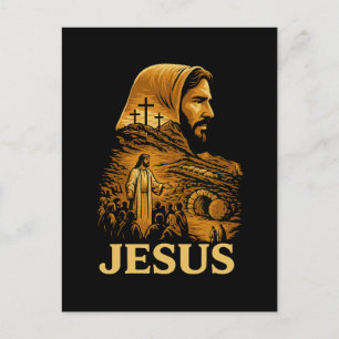 Er ist Jesus Christlich glücklicher Ostern Risen Feiertagspostkarte