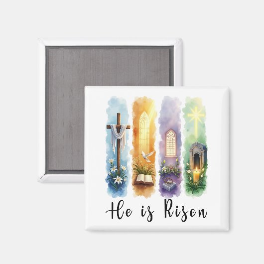 Er ist Jesus Christlich glücklicher Ostern Risen Magnet (Vorderseite/Rückseite)