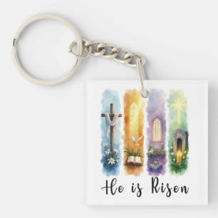 Er ist Jesus Christlich glücklicher Ostern Risen Schlüsselanhänger