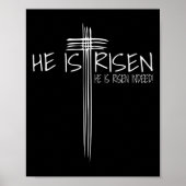 Er ist Jesus Christlicher Glaubenssatz zu Ostern R Poster (Vorne)