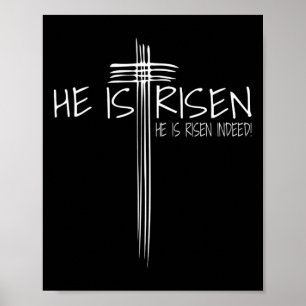 Er ist Jesus Christlicher Glaubenssatz zu Ostern R Poster